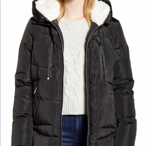 Sam Edelman Faux Shearling Lined Hood Puffer